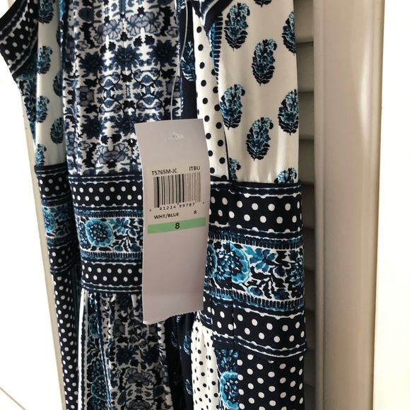 NWT London Style Collection Dress Boho Maxi Size 8 - Picture 4 of 7